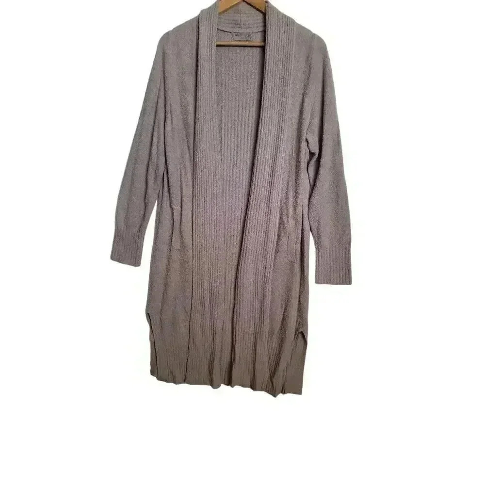 barefoot dreams cozychic lite Lonf Cardigan Duster Pockets Beige Size XLarge